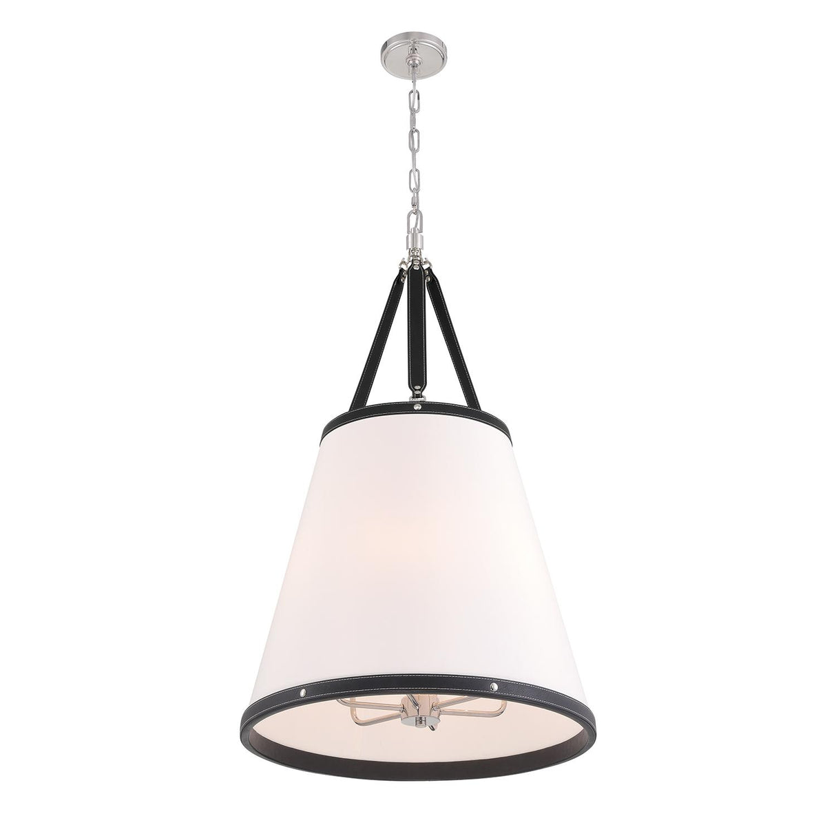 Crystorama Libby Langdon Callahan 6 Light Polished Nickel Pendant