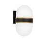 Crystorama Brian Patrick Flynn Capsule 1 Light Matte Black + Textured Gold Outdoor Sconce