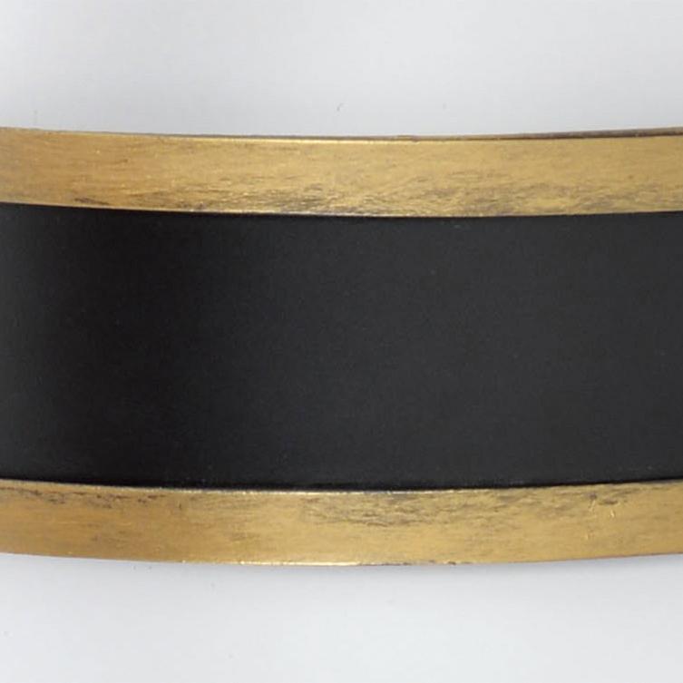 Crystorama Brian Patrick Flynn Capsule 1 Light Matte Black + Textured Gold Outdoor Sconce