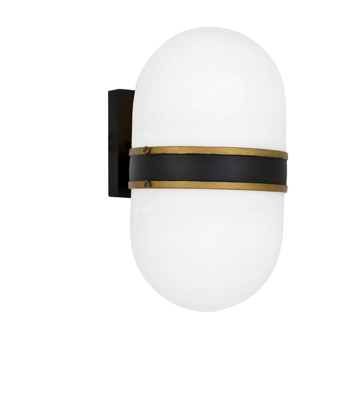 Crystorama Brian Patrick Flynn Capsule 2 Light Matte Black + Textured Gold Outdoor Sconce