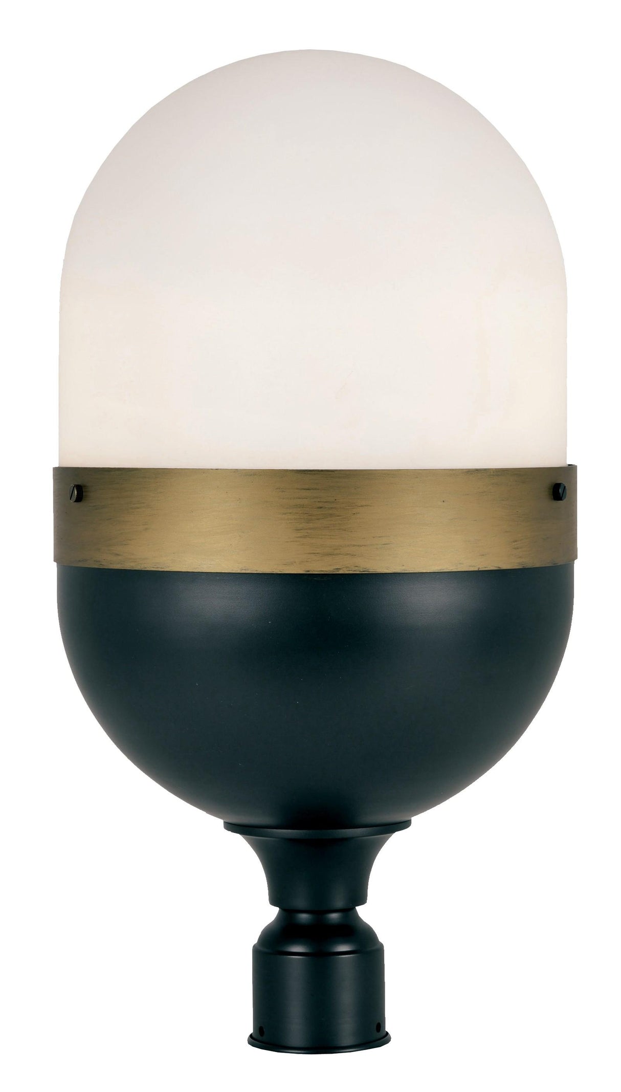 Crystorama Brian Patrick Flynn Capsule 3 Light Matte Black + Textured Gold Outdoor Post