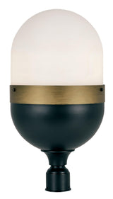Crystorama Brian Patrick Flynn Capsule 3 Light Matte Black + Textured Gold Outdoor Post