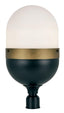Crystorama Brian Patrick Flynn Capsule 3 Light Matte Black + Textured Gold Outdoor Post