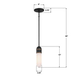 Crystorama Brian Patrick Flynn Capsule 1 Light LED Matte Black + Textured Gold Mini Pendant