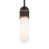 Crystorama Brian Patrick Flynn Capsule 1 Light LED Matte Black + Textured Gold Mini Pendant