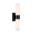Crystorama Brian Patrick Flynn Capsule 2 Light LED Matte Black + Textured Gold Sconce