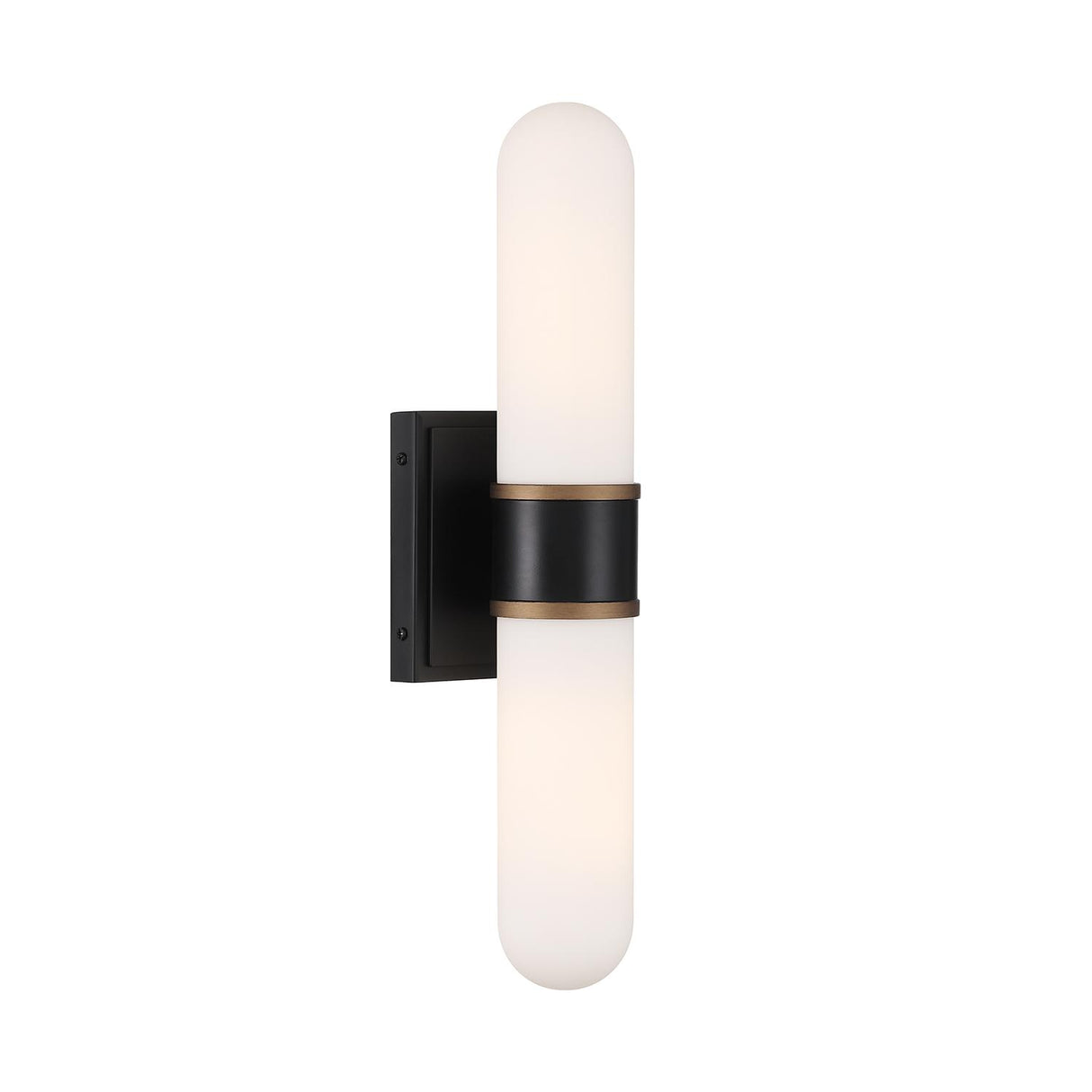 Crystorama Brian Patrick Flynn Capsule 2 Light LED Matte Black + Textured Gold Sconce