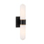 Crystorama Brian Patrick Flynn Capsule 2 Light LED Matte Black + Textured Gold Sconce