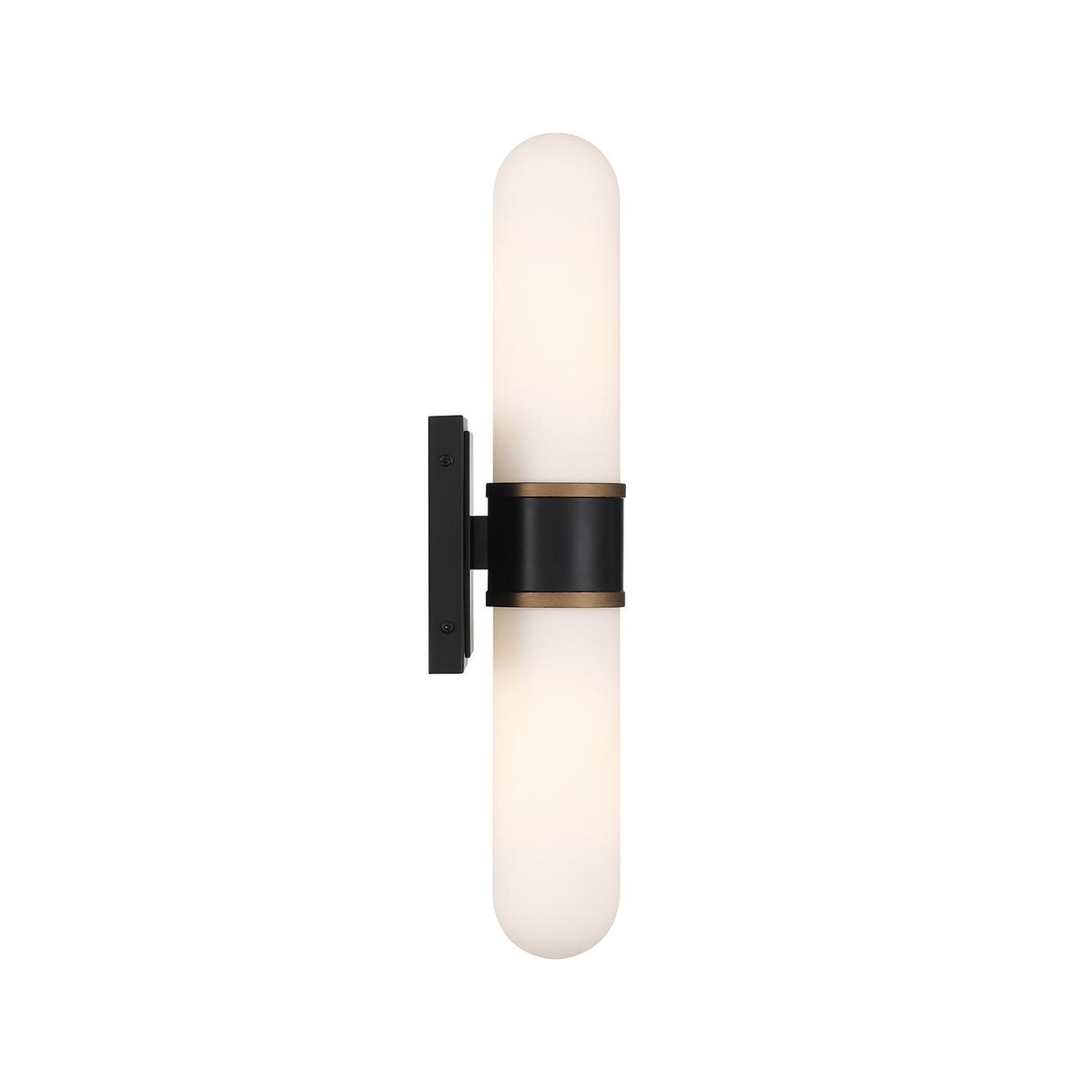 Crystorama Brian Patrick Flynn Capsule 2 Light LED Matte Black + Textured Gold Sconce
