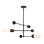 Crystorama Brian Patrick Flynn Capsule 3 Light LED Matte Black + Textured Gold Chandelier