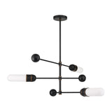 Crystorama Brian Patrick Flynn Capsule 3 Light LED Matte Black + Textured Gold Chandelier