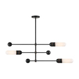 Crystorama Brian Patrick Flynn Capsule 3 Light LED Matte Black + Textured Gold Chandelier