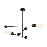 Crystorama Brian Patrick Flynn Capsule 3 Light LED Matte Black + Textured Gold Chandelier