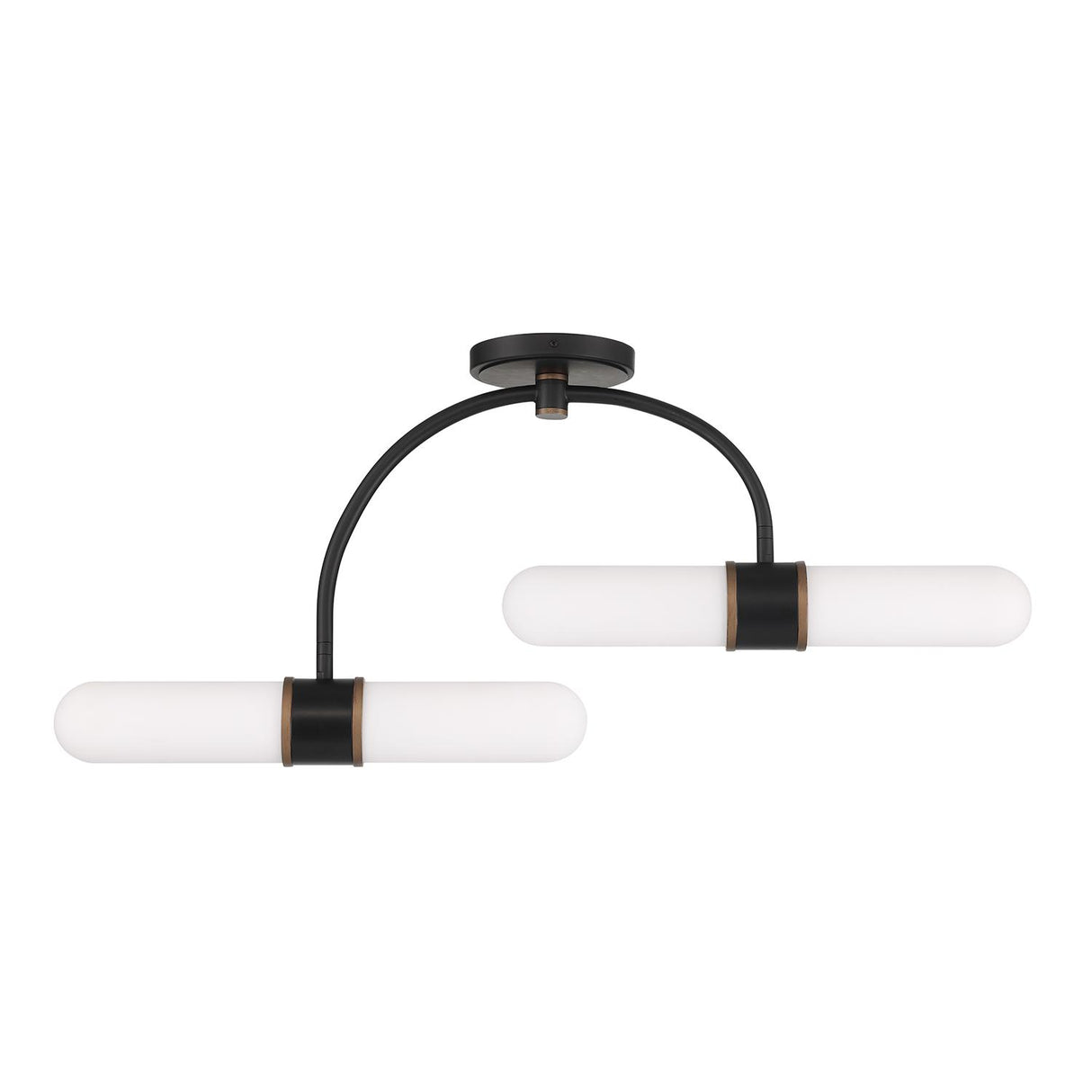Crystorama Brian Patrick Flynn Capsule 4 Light LED Matte Black + Textured Gold Semi Flush