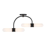 Crystorama Brian Patrick Flynn Capsule 4 Light LED Matte Black + Textured Gold Semi Flush