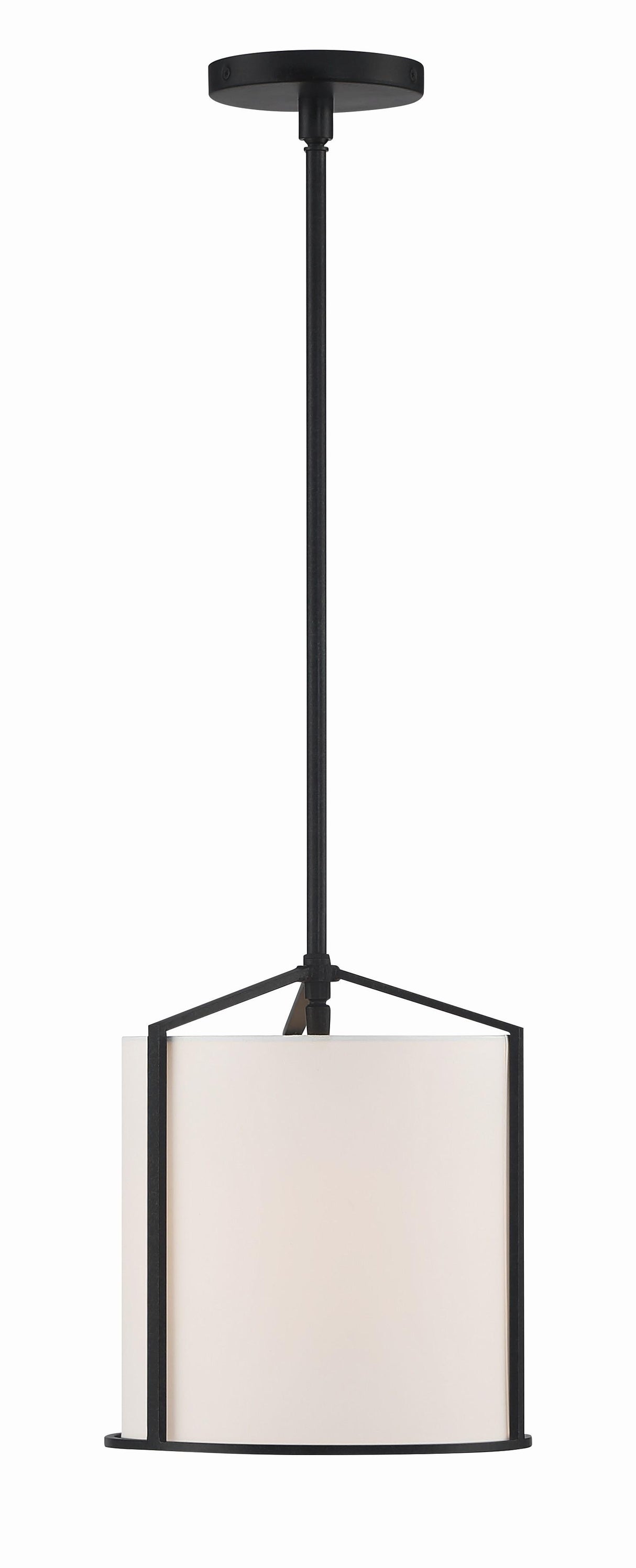 Crystorama Carlyn 1 Light Black Mini Pendant