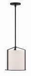 Crystorama Carlyn 1 Light Black Mini Pendant