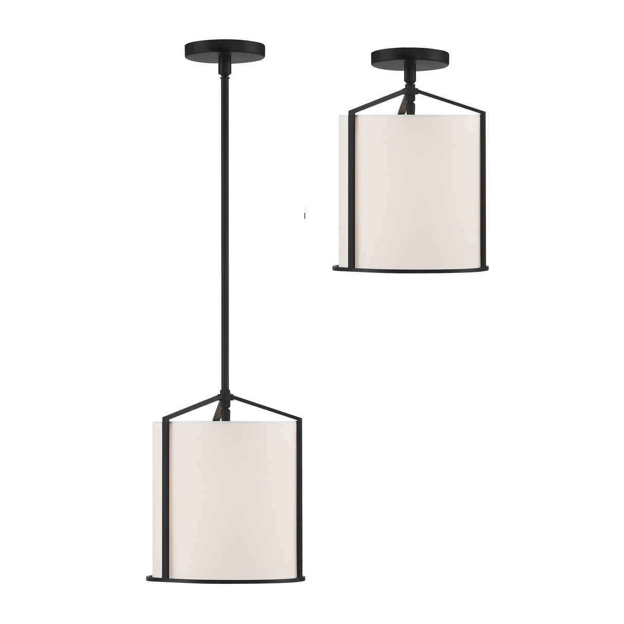 Crystorama Carlyn 1 Light Black Mini Pendant