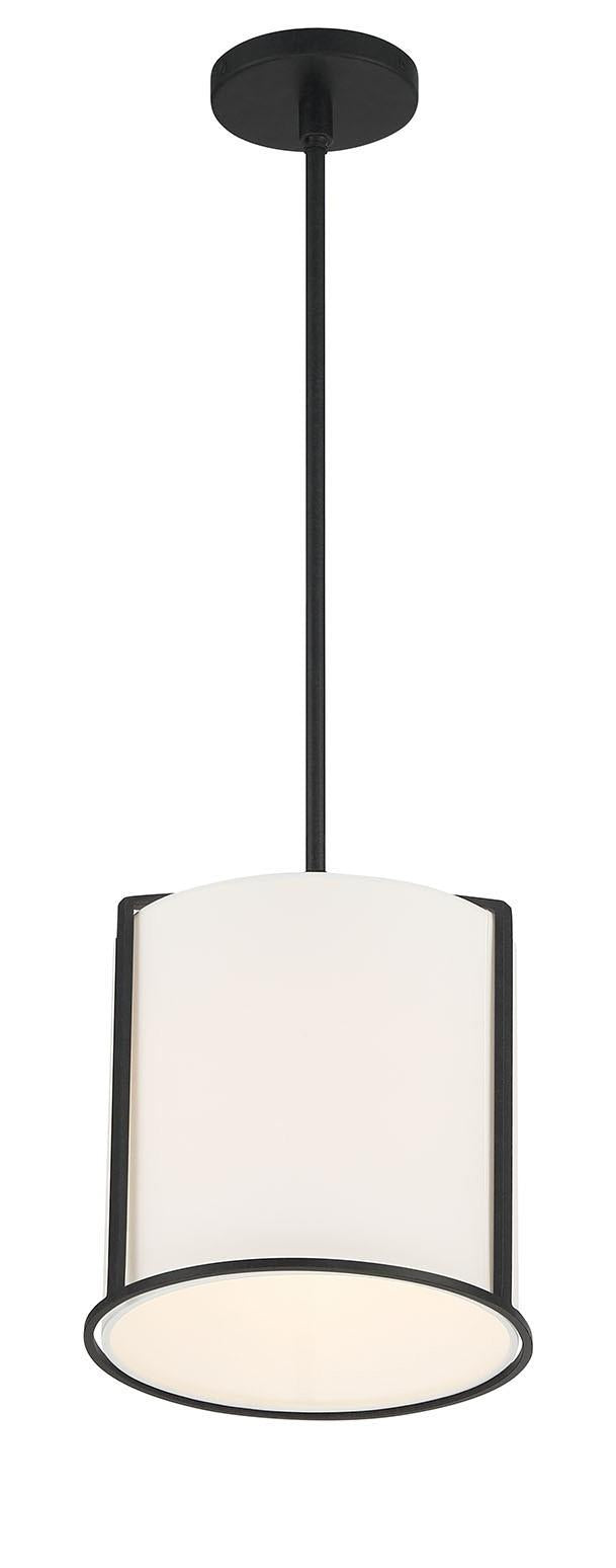 Crystorama Carlyn 1 Light Black Mini Pendant