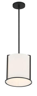 Crystorama Carlyn 1 Light Black Mini Pendant