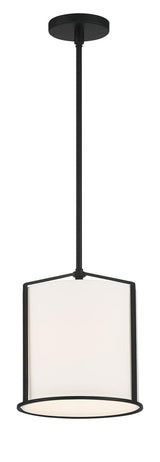 Crystorama Carlyn 1 Light Black Mini Pendant