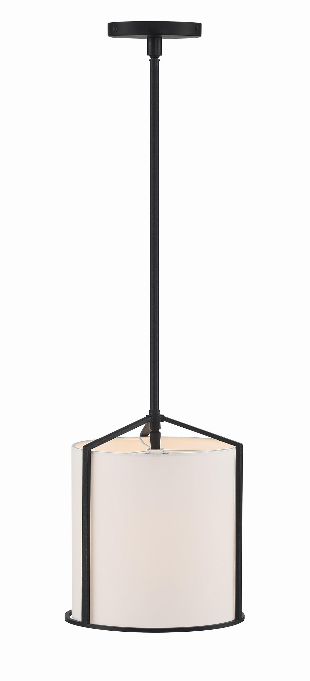 Crystorama Carlyn 1 Light Black Mini Pendant
