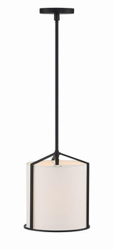 Crystorama Carlyn 1 Light Black Mini Pendant