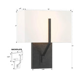Crystorama Carlyn 2 Light Black Sconce