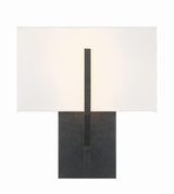 Crystorama Carlyn 2 Light Black Sconce