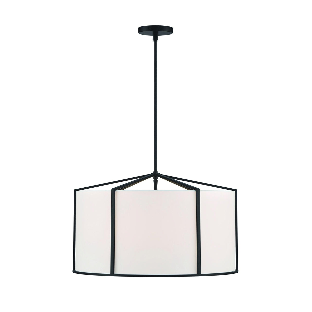 Crystorama Carlyn 6 Light Black Chandelier