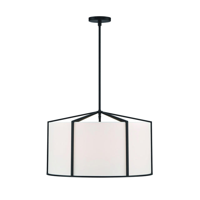Crystorama Carlyn 6 Light Black Chandelier