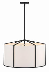 Crystorama Carlyn 6 Light Black Chandelier