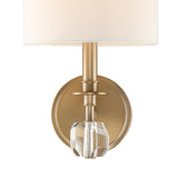 Crystorama Chimes 1 Light Aged Brass Sconce