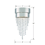 Crystorama Clarksen 2 Light Polished Nickel Sconce