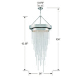 Crystorama Clarksen 6 Light Polished Nickel Chandelier
