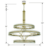 Crystorama Clover 24 Light Aged Brass Chandelier