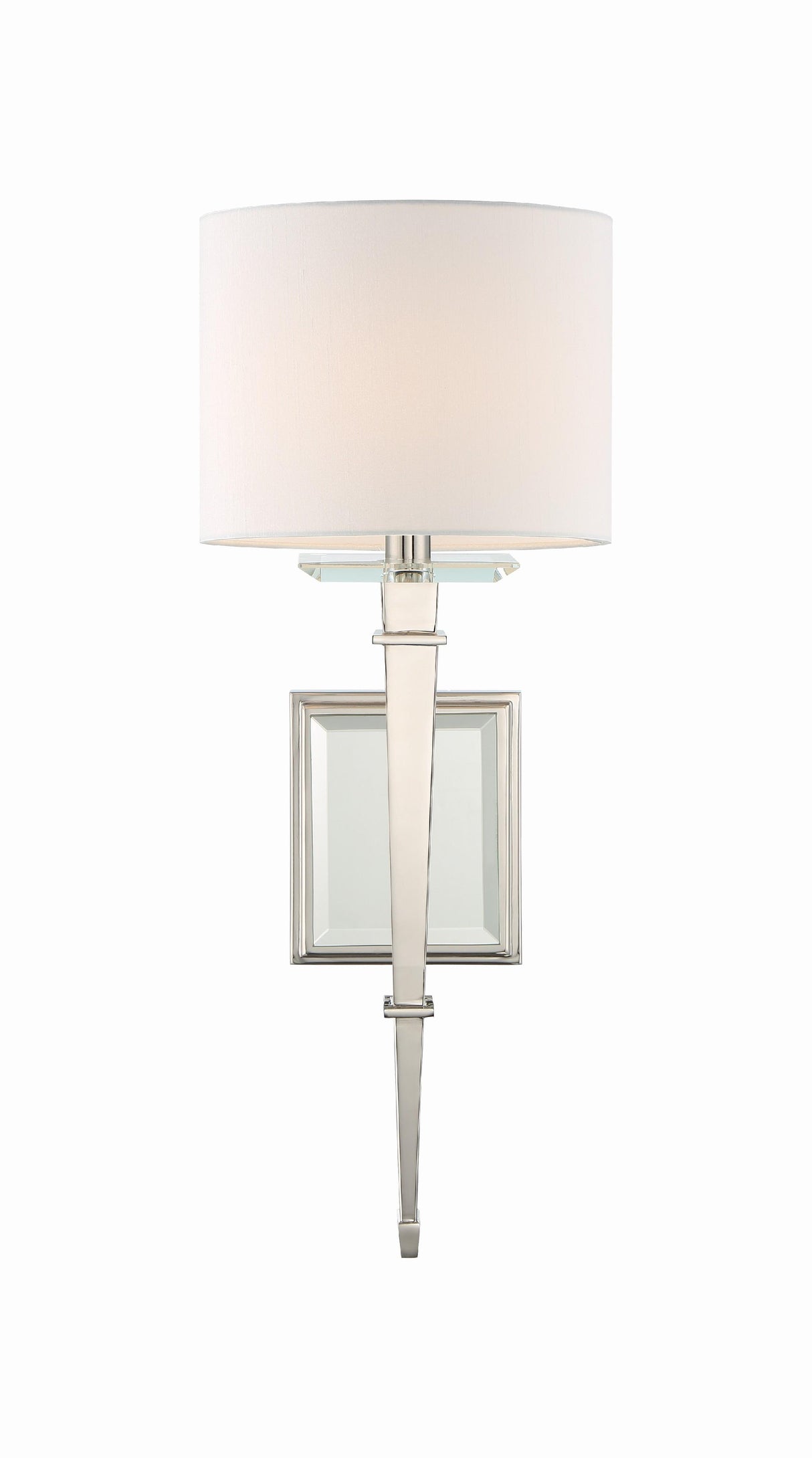 Crystorama Clifton 1 Light Polished Nickel Sconce