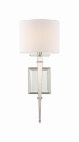 Crystorama Clifton 1 Light Polished Nickel Sconce