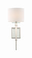 Crystorama Clifton 1 Light Polished Nickel Sconce