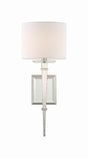 Crystorama Clifton 1 Light Polished Nickel Sconce
