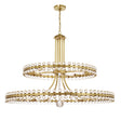 Crystorama Clover 24 Light Aged Brass Two-tier Chandelier