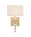 Crystorama Clover 1 Light Aged Brass Sconce