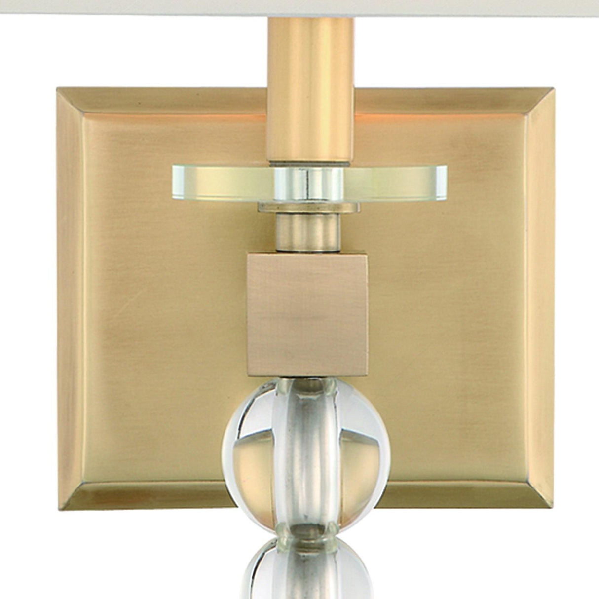 Crystorama Clover 1 Light Aged Brass Sconce