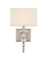 Crystorama Clover 1 Light Brushed Nickel Sconce