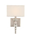 Crystorama Clover 1 Light Brushed Nickel Sconce