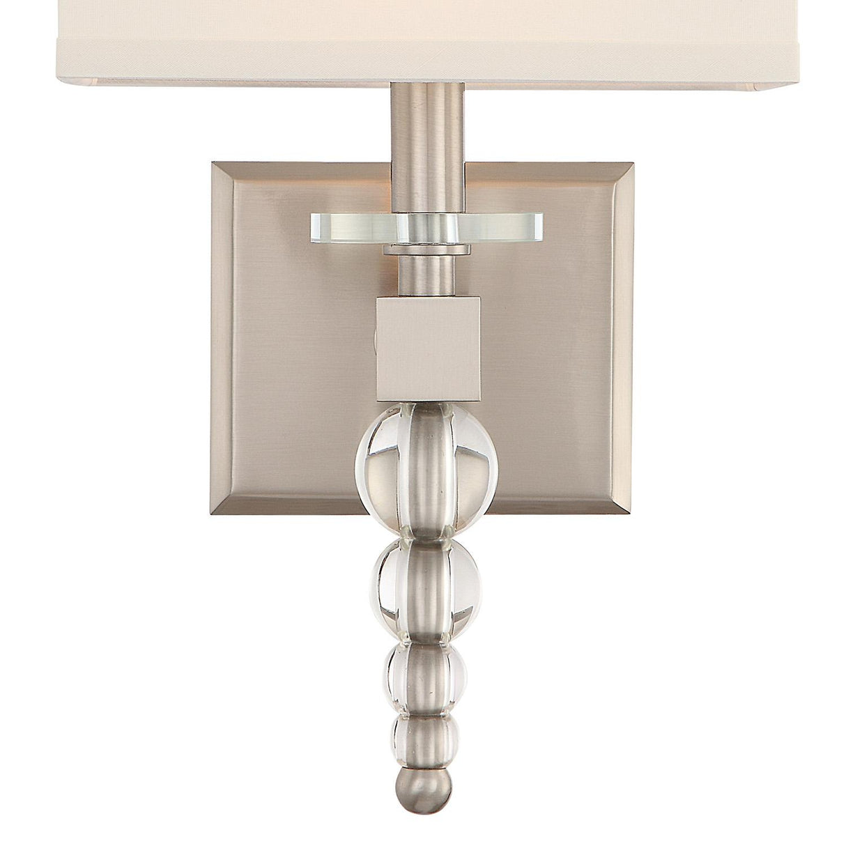 Crystorama Clover 1 Light Brushed Nickel Sconce