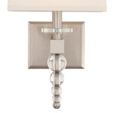 Crystorama Clover 1 Light Brushed Nickel Sconce