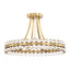 Crystorama Clover 4 Light Aged Brass Semi Flush Mount
