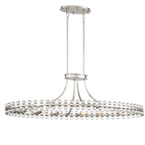 Crystorama Clover 12 Light Brushed Nickel Oval Chandelier