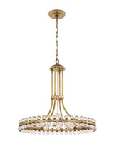 Crystorama Clover 8 Light Aged Brass Chandelier